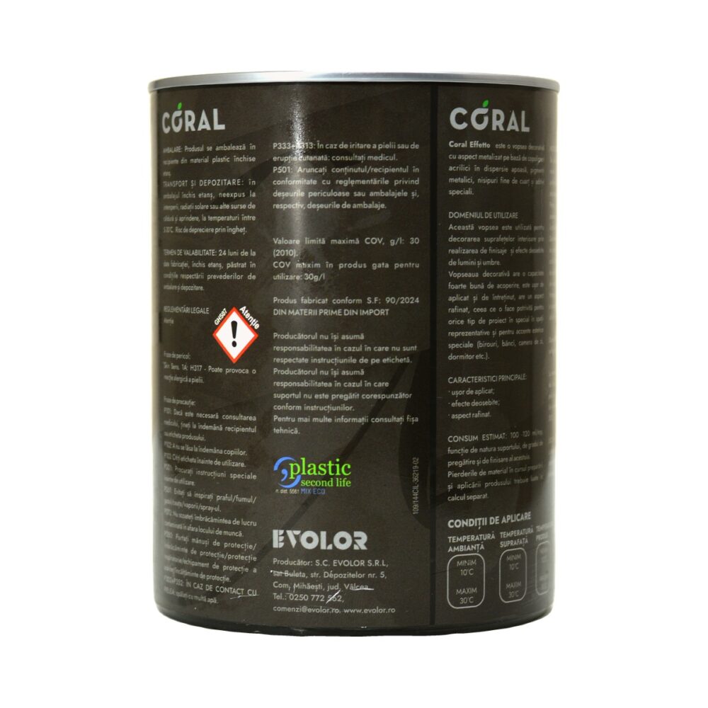 Vopsea decorativa Coral Effetto cu efect sidefat 1 L - 4