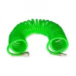 Furtun pneumatic spiralat PU 5 m, 12x8 mm, cuplă rapidă