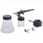 Set aerograf PANSAM pentru vopsire fină, duză 0,8 mm, 2 rezervoare