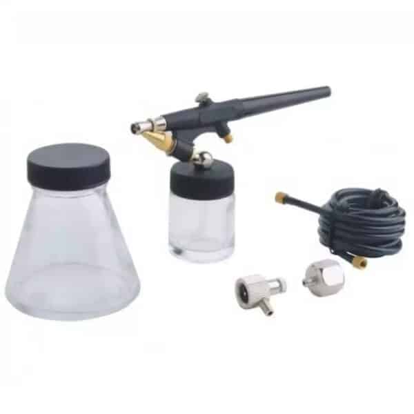 Set aerograf PANSAM pentru vopsire fină, duză 0,8 mm, 2 rezervoare
