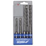 Set 5 burghie SDS+ pentru beton 6-10 mm cu percuție DEDRA