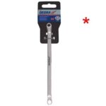 Cheie inelară îndoită CrV 16x17 mm pentru spații greu accesibile