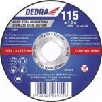 Disc de tăiere inox 125x1,5x22,2 mm pentru debitare precisă DEDRA