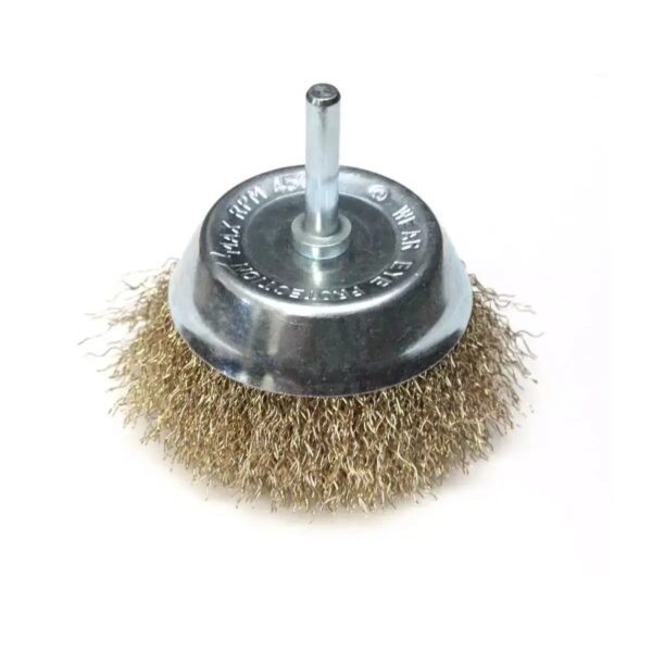 Perie oală 50 mm cu tijă 6 mm și sârmă placată cu alamă DEDRA