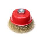 Perie oală 100 mm M14, sârmă placată cu alamă, răsucită DEDRA