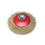 Perie disc 100 mm M14 cu sârmă placată cu alamă DEDRA