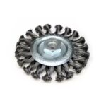 Perie disc 115 mm M14 din sârmă de oțel împletită DEDRA