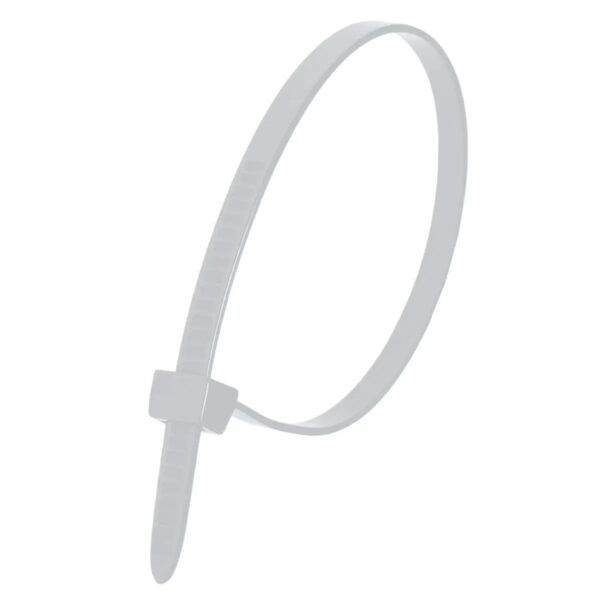 Coliere nylon alb 3,6 x 300 mm, 25 buc, rezistente UV