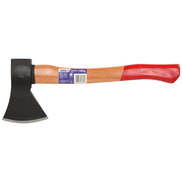 Topor 1000 g cu mâner din fag și oțel carbon forjat pentru lemn