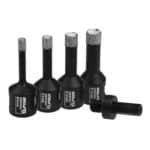 Set 4 carote diamantate M14 6-12 mm cu adaptor HEX DEDRA