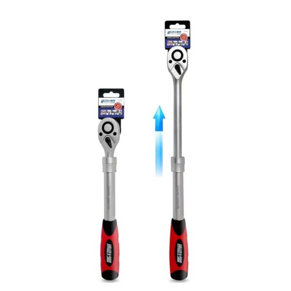 Clichet telescopic Hillen & Mohr 1/2", 72 dinți, 305-455mm