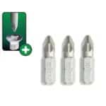 Capete șurubelniță Pozidriv Dedra PZ1x25mm, set 3 bucăți