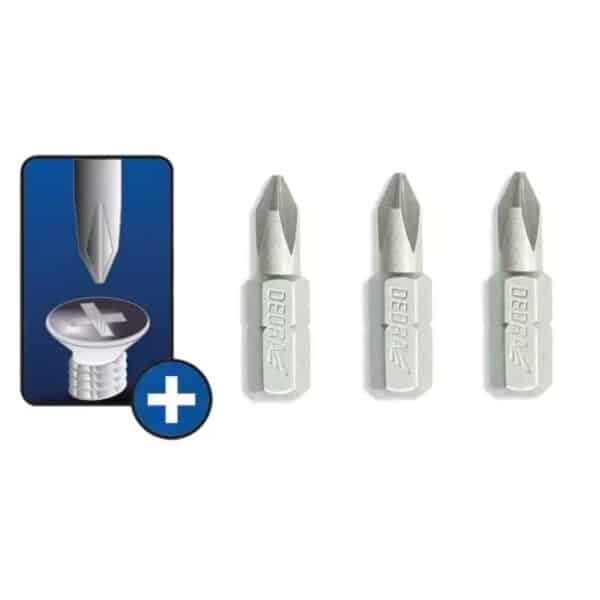 Capete șurubelniță Phillips Dedra PH3x25mm, set 3 bucăți