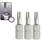 Capete șurubelniță Torx Dedra T15x25mm, set 3 bucăți