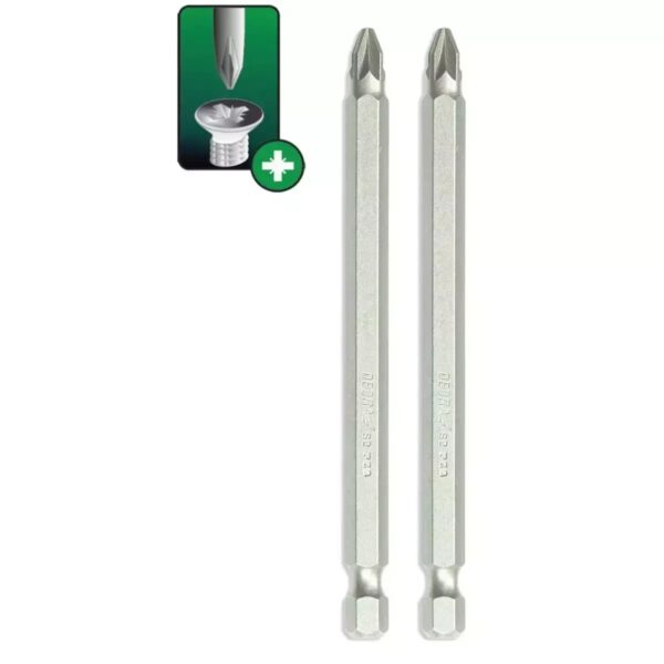 Capete șurubelniță Pozidriv Dedra PZ2x100mm, set 2 bucăți