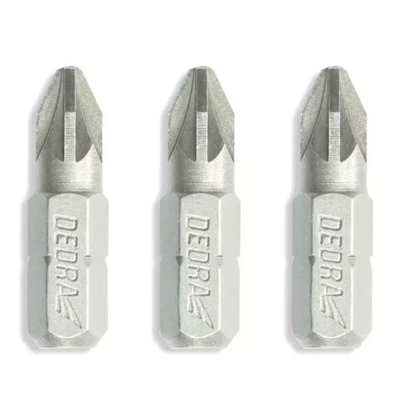 Set capete șurubelniță Pozidriv Dedra PZ1/2/3x25mm, blister