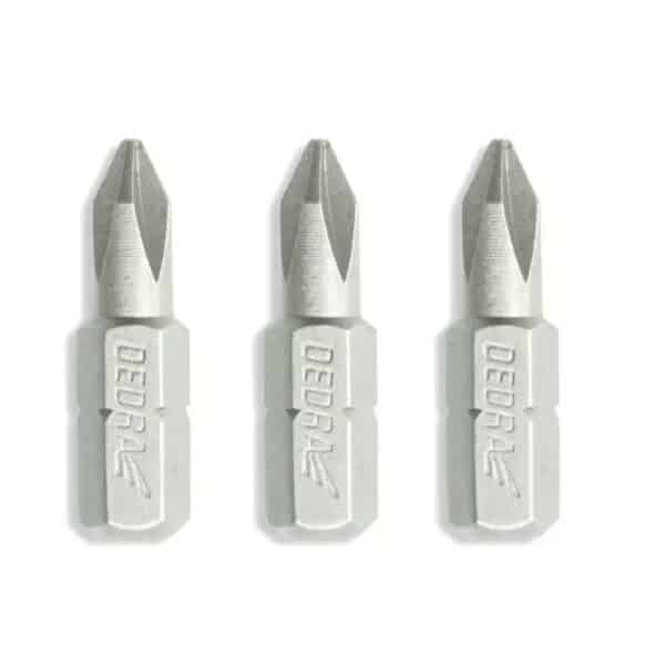 Set capete șurubelniță Phillips Dedra PH1/2/3x25mm, blister
