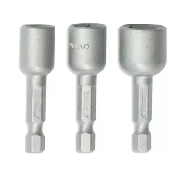 Set 3 chei tubulare magnetice Dedra: 8, 10, 13x48mm, 1/4''