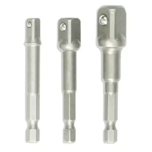 Set 3 adaptoare pentru chei tubulare Dedra: 1/2", 1/4", 3/8"