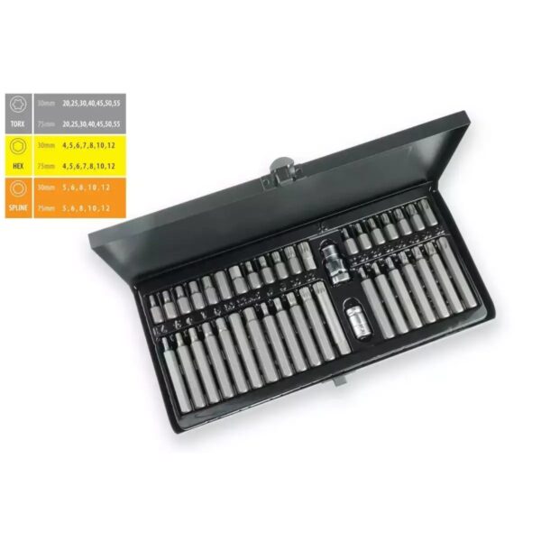 Set capete șurubelniță și tubulare Dedra 18A11S040, 40 piese