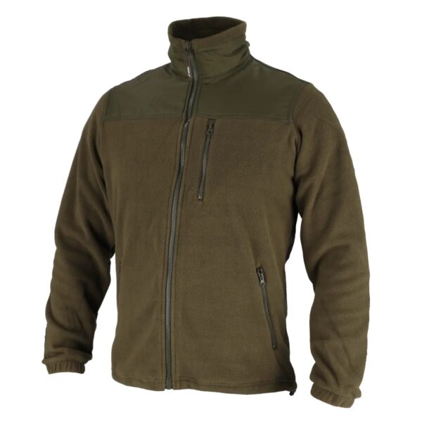 Bluză polar DEDRA cu inserții, 280 g/mp, verde army, mărimea L