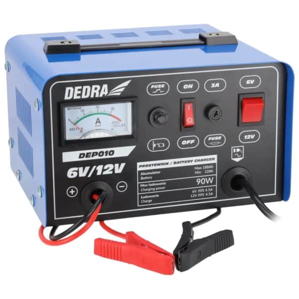 Redresor auto Dedra DEP010, 6/12V, 12-100Ah, 90W