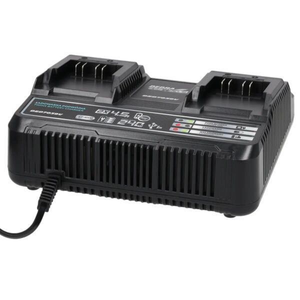 Încărcător dual 2x4,5A pentru baterii DEDRA SAS+ALL 18V