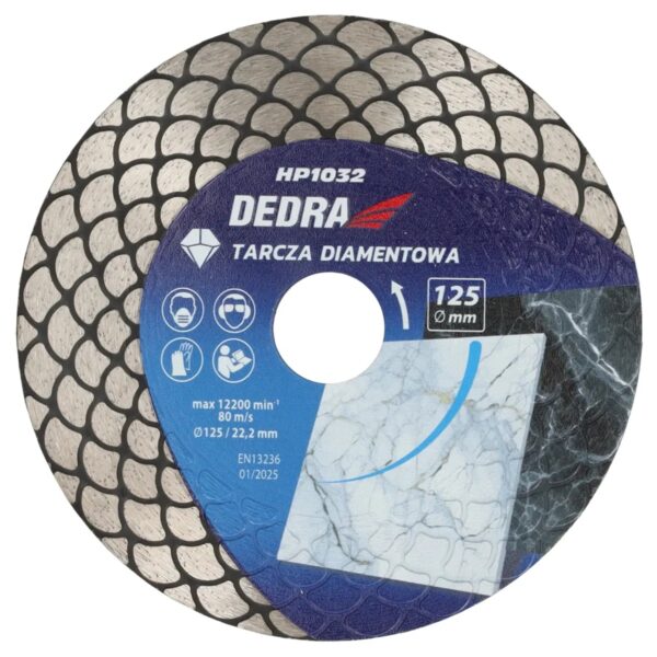 Disc diamantat 125 mm tip solzi pentru tăiere și finisare