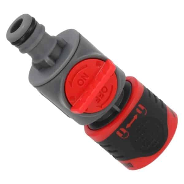 Conector cu supapă 1" pentru furtun, control debit DEDRA