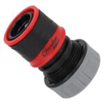 Cuplaj rapid STOP 3/4" DEDRA cu finisaj SOFT pentru furtun de grădină