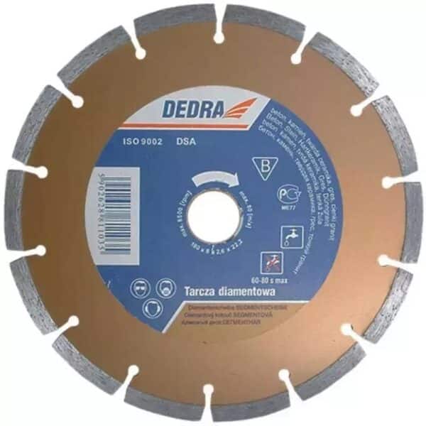 Disc diamantat segmentat 125 mm pentru beton și cărămidă DEDRA
