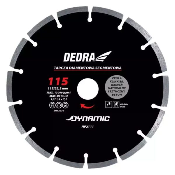 Disc diamantat segmentat pentru beton 230x22,2 mm, uz general