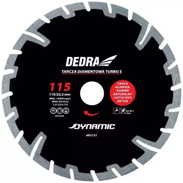 Disc diamantat cu super segmente 125x22,2 mm pentru beton armat