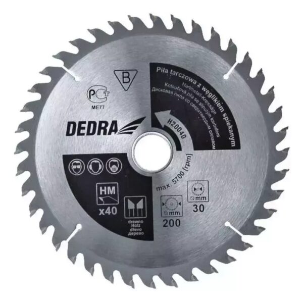 Pânză circulară cu carburi pentru lemn 350x40x30 mm, tăiere curată