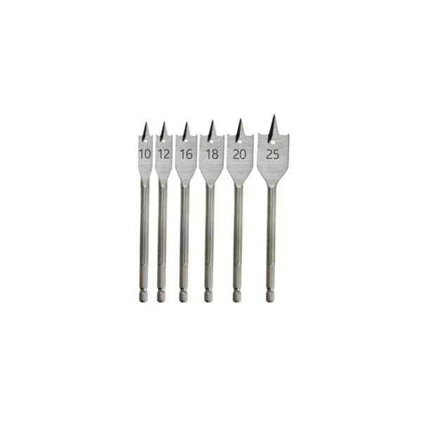 Set 6 burghie plate pentru lemn Dedra WDAS06, 10-25mm, HEX