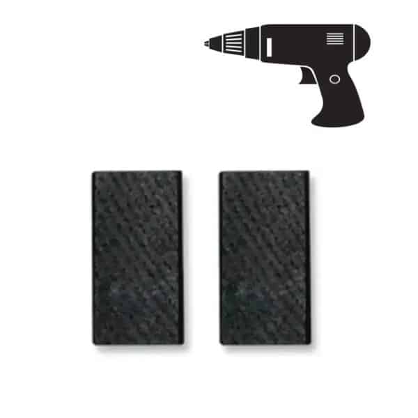 Set 2 perii electrografit pentru DED7956, 8,9x4,9x15 mm DEDRA