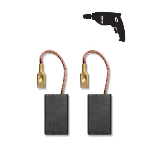 Set 2 perii electrografit pentru DED7957/7958K/7959, 10,9x4,9x18 mm DEDRA