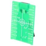 Placă țintă verde pentru dispozitive laser, scală cm și inch