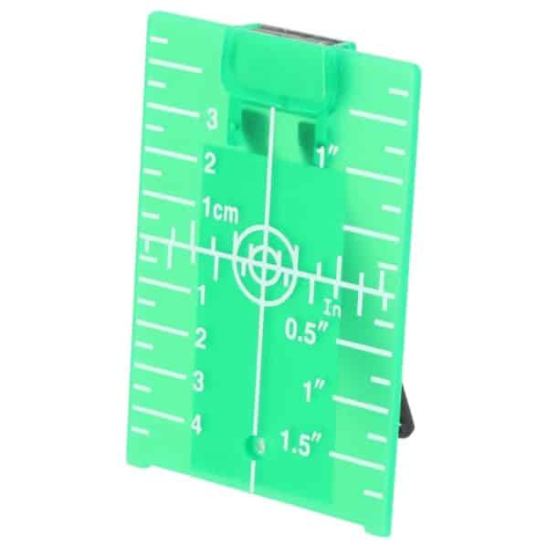 Placă țintă verde pentru dispozitive laser, scală cm și inch