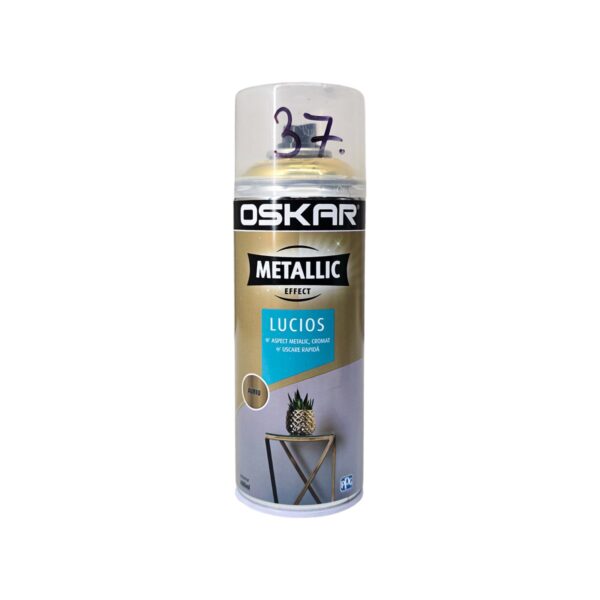 Vopsea spray metalică auriu lucios Oskar pentru diverse aplicații