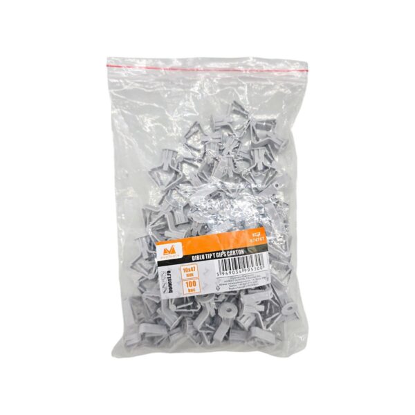 Evotools dibluri tip T pentru gips carton, set 100 bucăți