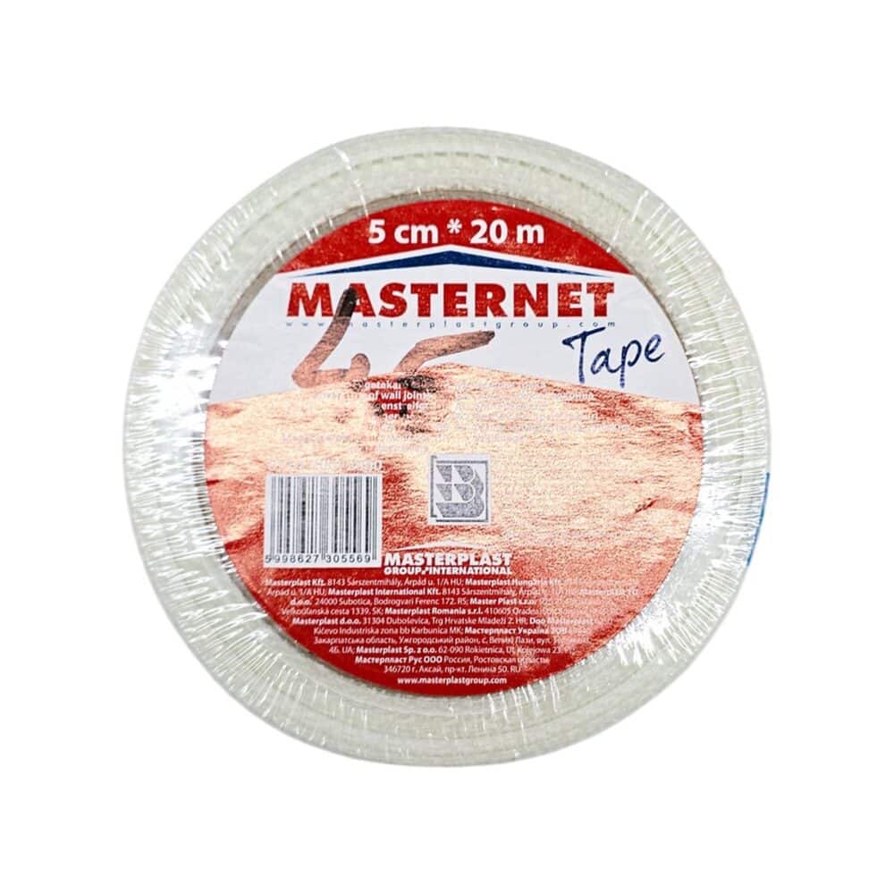Banda adeziva MASTERNET pentru termoizolare, fibra de sticla, 5x20m