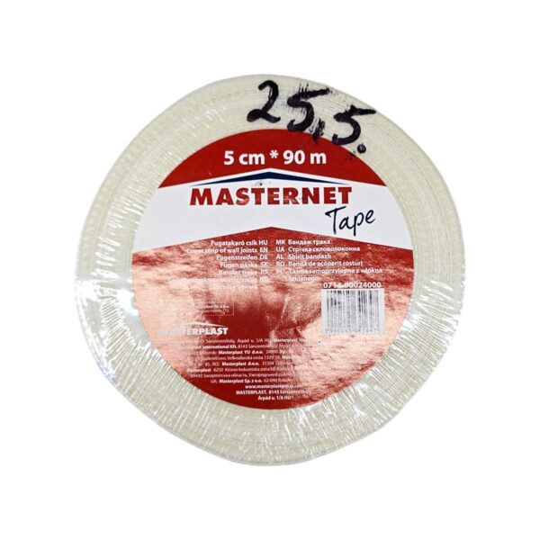 Banda adeziva MASTERNET alba, 5cm x 90m pentru diverse aplicatii