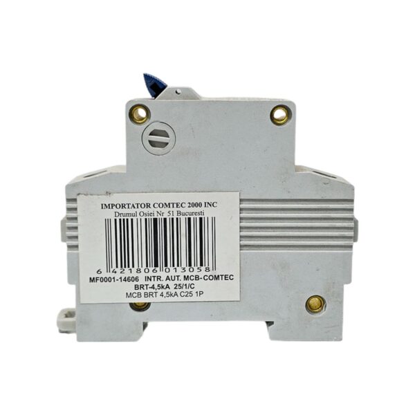 Întrerupător automat monopolar COMTEC MCB-C25/1P pentru protecție electrică
