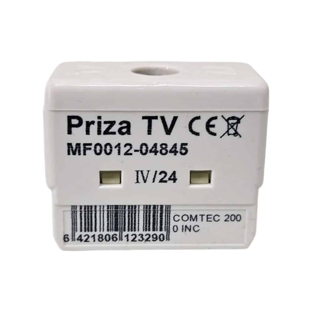 Priză TV albă COMTEC pentru conectarea televizorului