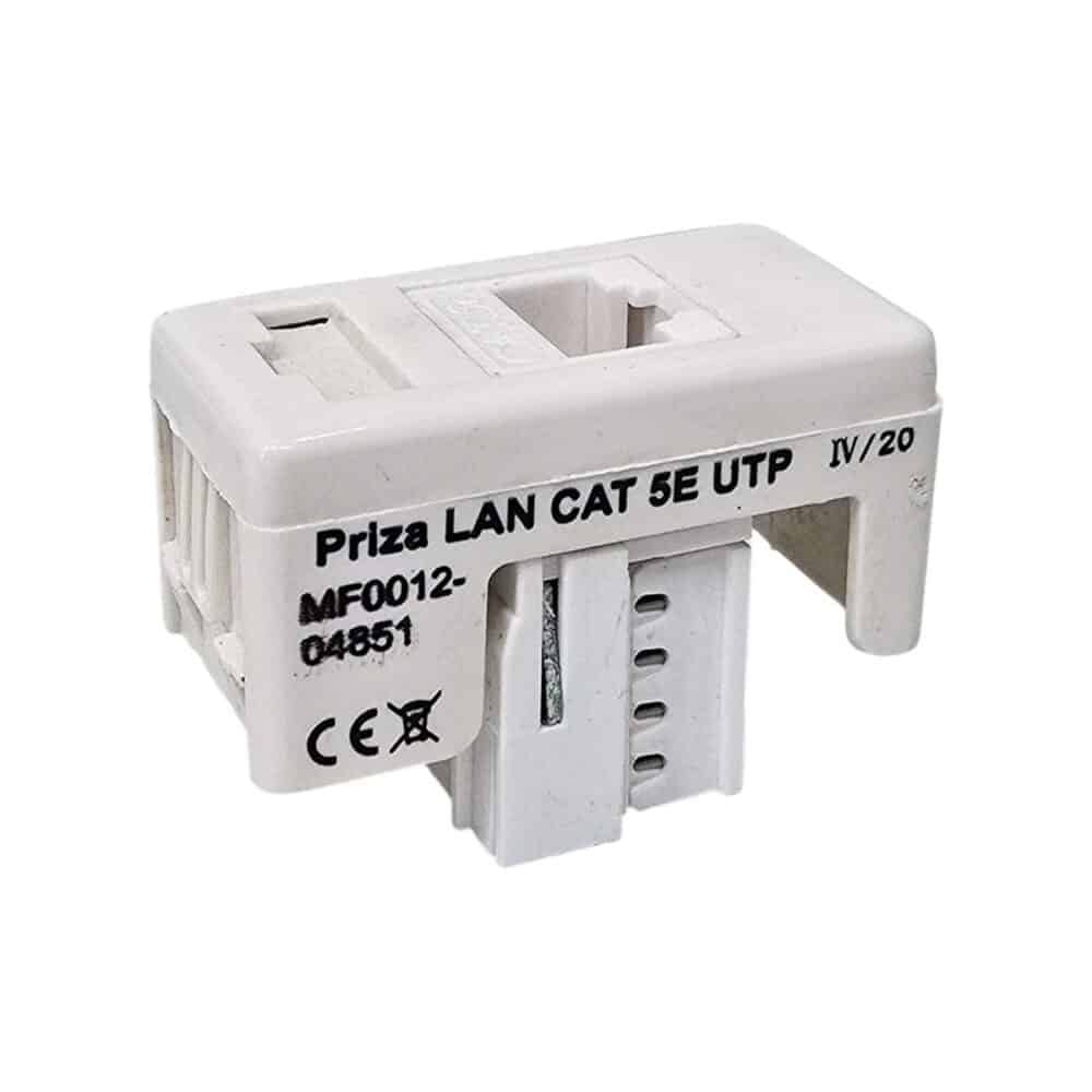 Priză LAN CAT 5E UTP albă COMITEC pentru rețele de date