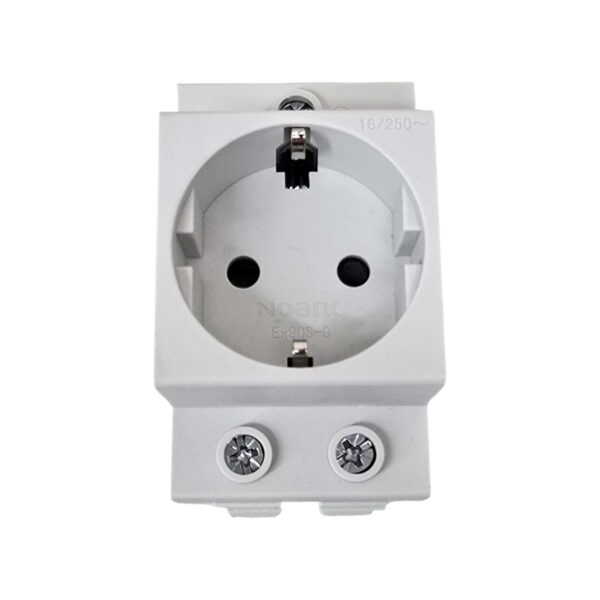 Priza electrică dublă cu împământare GEWISS model ARK, culoare albă