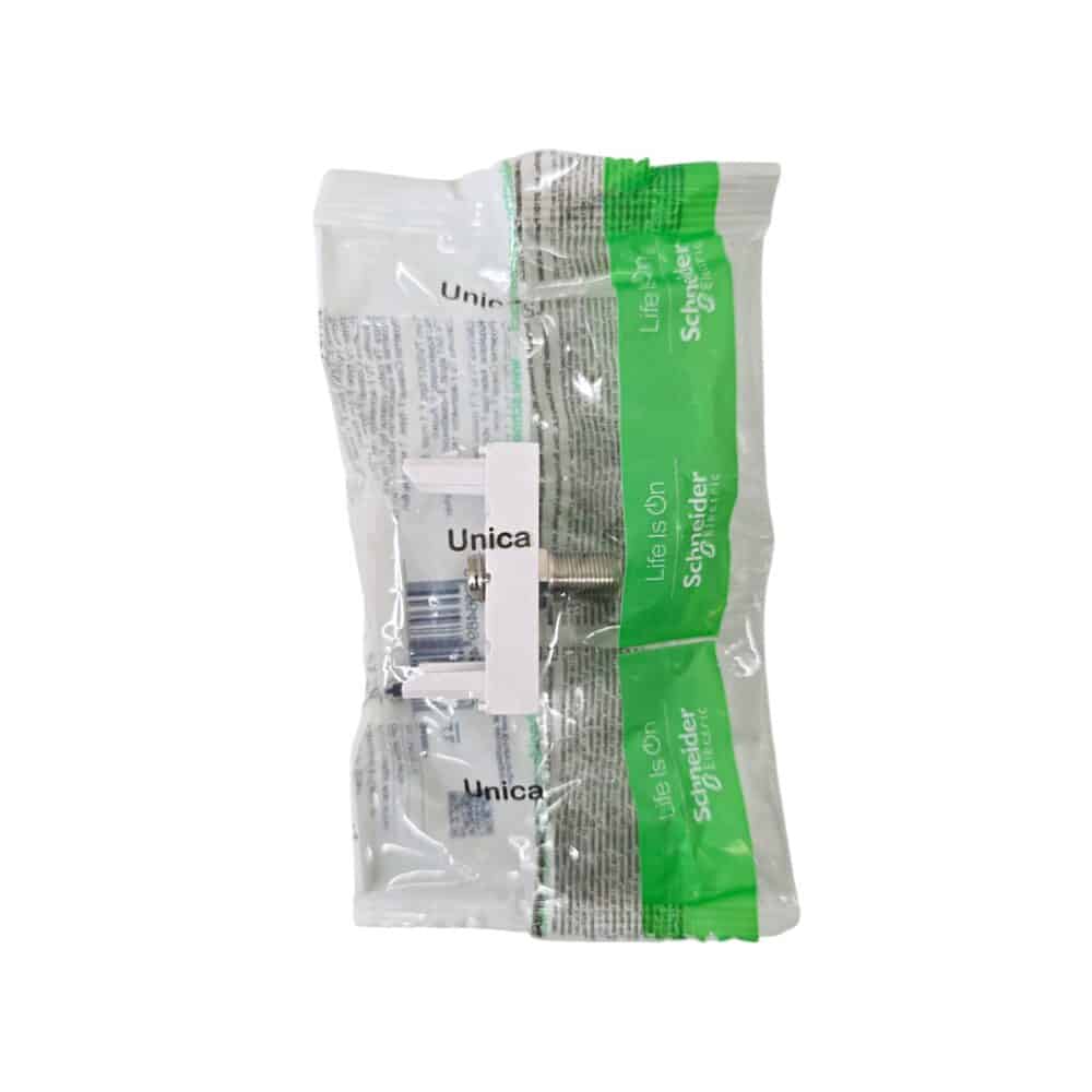 Schneider Electric Conector TV/SAT alb pentru cablu coaxial