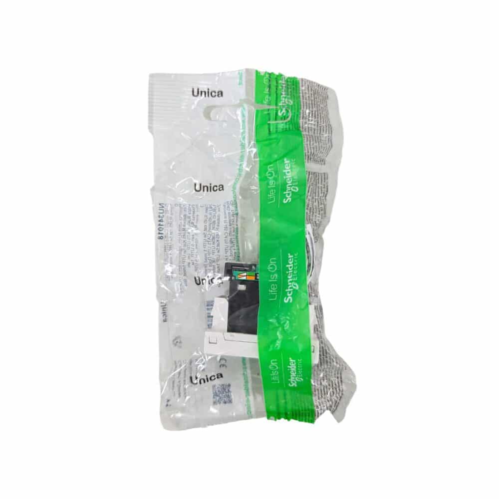 Priza RJ45 Schneider Electric Asfora Internet, alb, pentru rețea