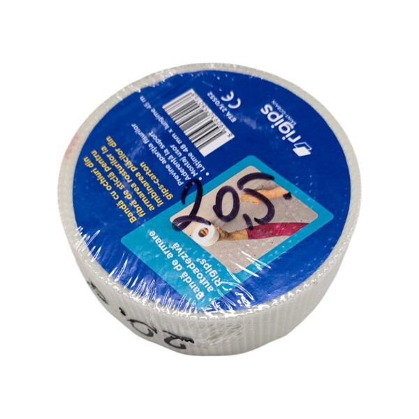Rigips bandă armare gips-carton cu ochiuri, albă, pentru rosturi